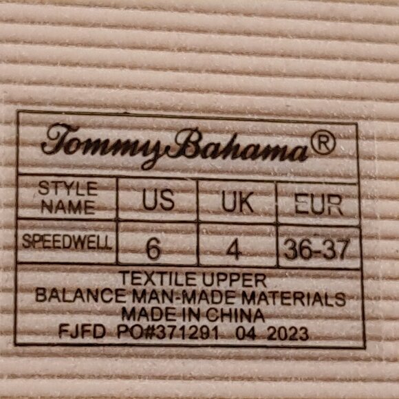 NWT Tommy Bahama Speedwell Sandals Women 6 Tan White with Blue Stripe Flip Flops - Picture 4 of 4